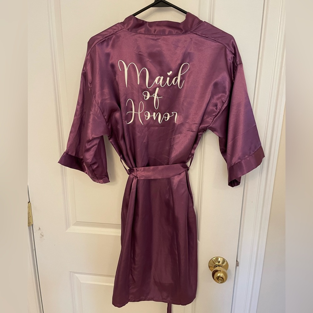 Purple Maid of Honor Robe